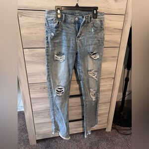 Soho Distressed Light Blue Skinny Jeans